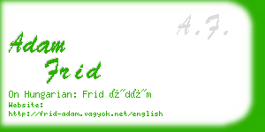 adam frid business card